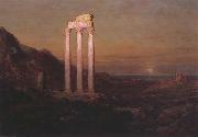 Frederic E.Church Moonrise over Greece Spain oil painting artist
